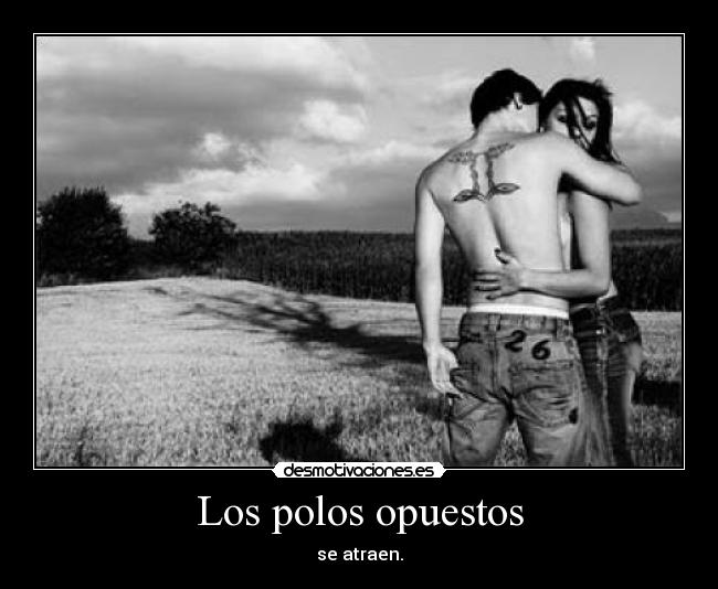 Los polos opuestos - se atraen.