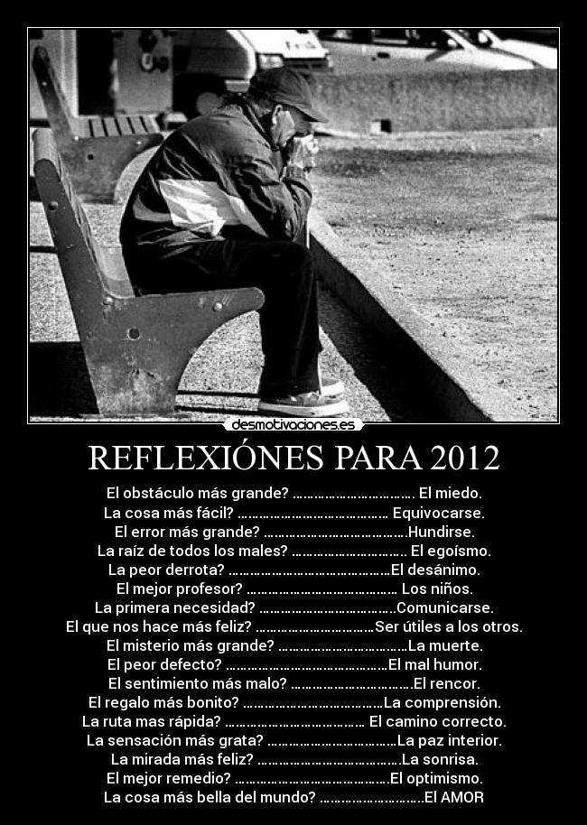 REFLEXIÓNES PARA 2012 - 