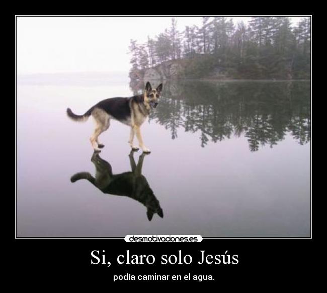 Si, claro solo Jesús - podía caminar en el agua.