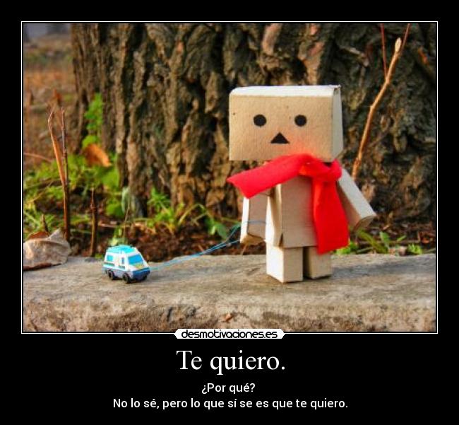 Te quiero. -