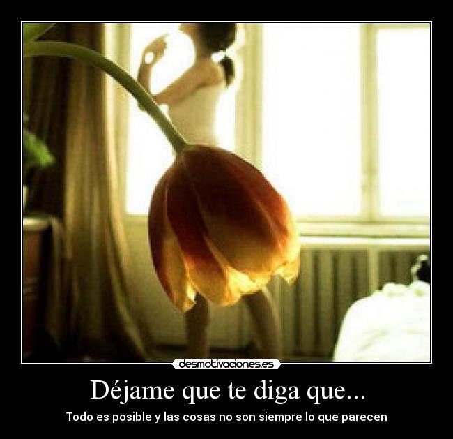 Déjame que te diga que... - Todo es posible y las cosas no son siempre lo que parecen