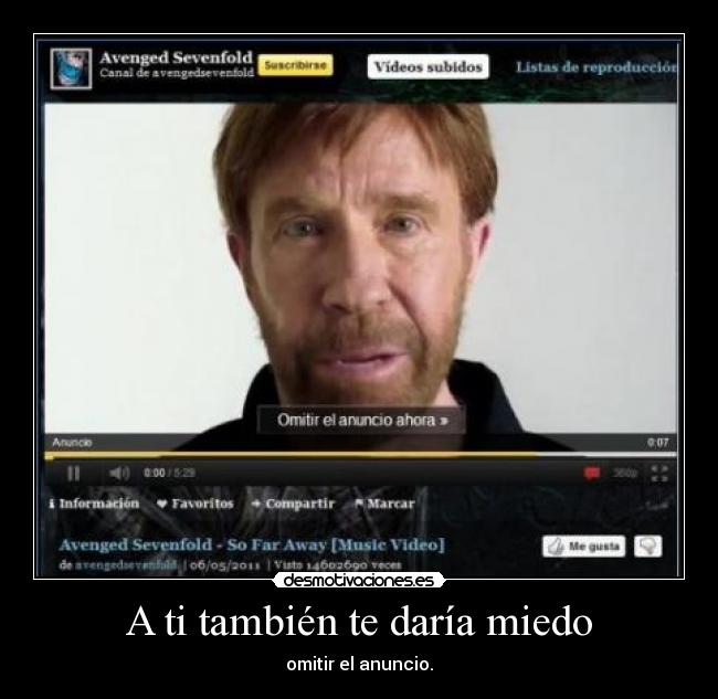 A ti también te daría miedo -