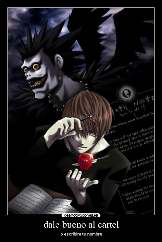 dale bueno al cartel - o escribire tu nombre