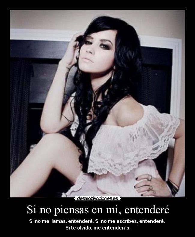 Si no piensas en mi, entenderé -