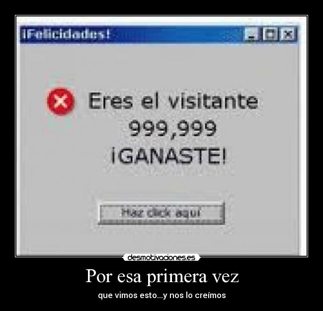 Por esa primera vez -