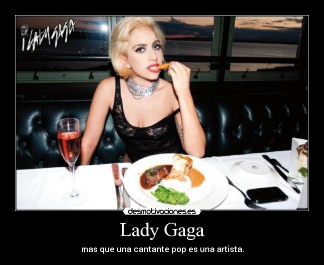 carteles lady gaga cantante pop artista little moster paws desmotivaciones