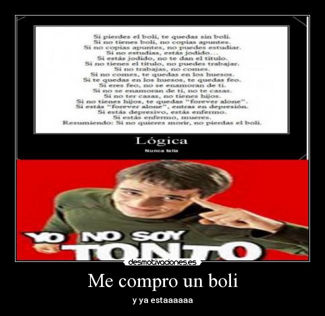 Me compro un boli - y ya estaaaaaa