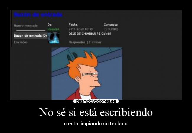 No sé si está escribiendo -