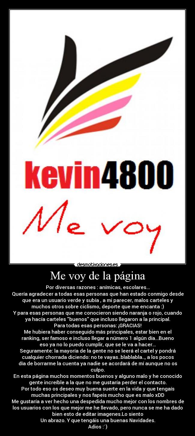 Me voy de la página - 