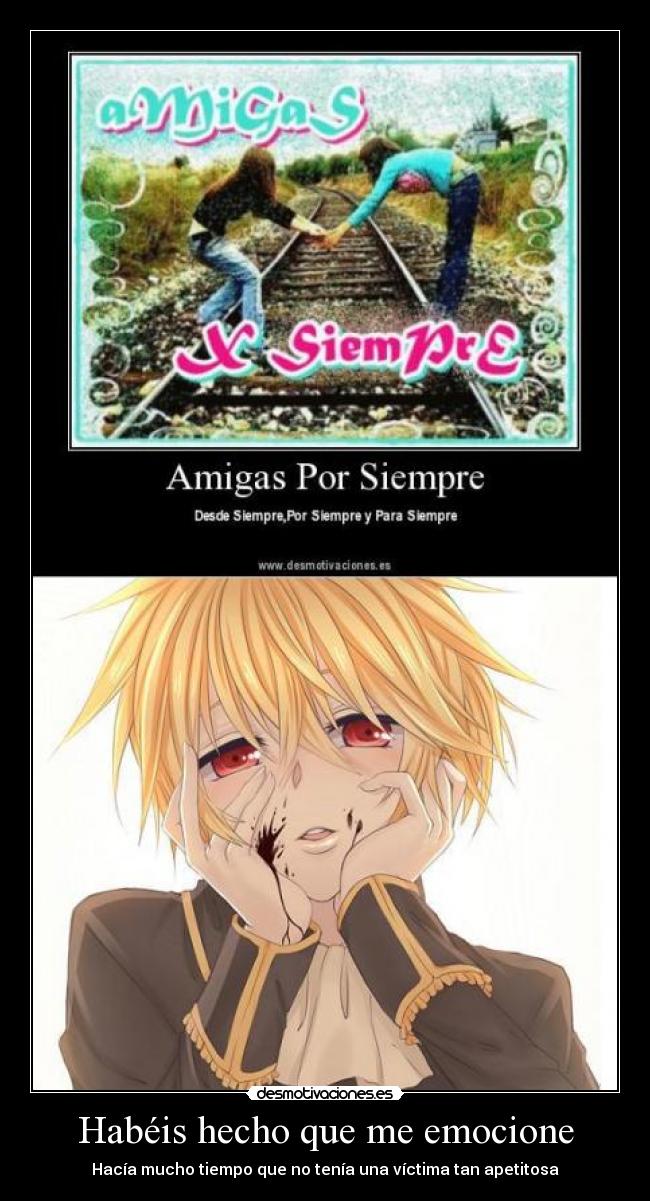 Habéis hecho que me emocione -