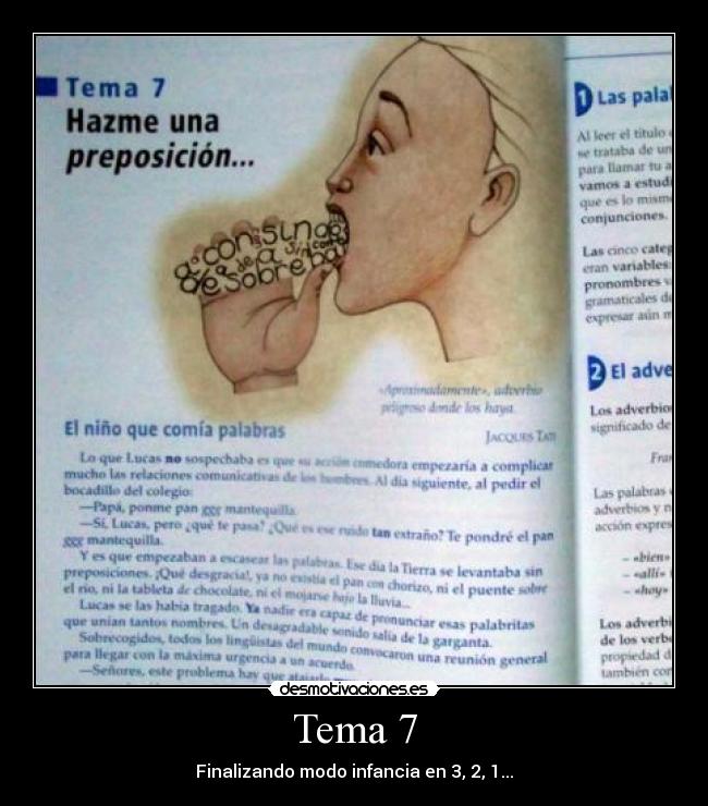 Tema 7 - Finalizando modo infancia en 3, 2, 1...