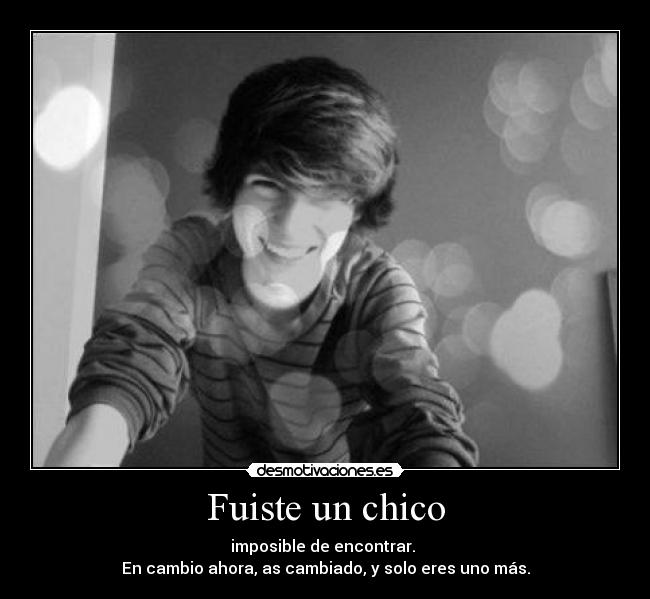 Fuiste un chico - 