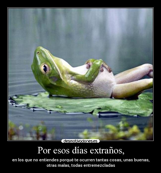 Por esos días extraños, -