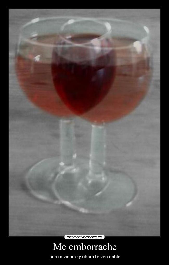 Me emborrache - para olvidarte y ahora te veo doble