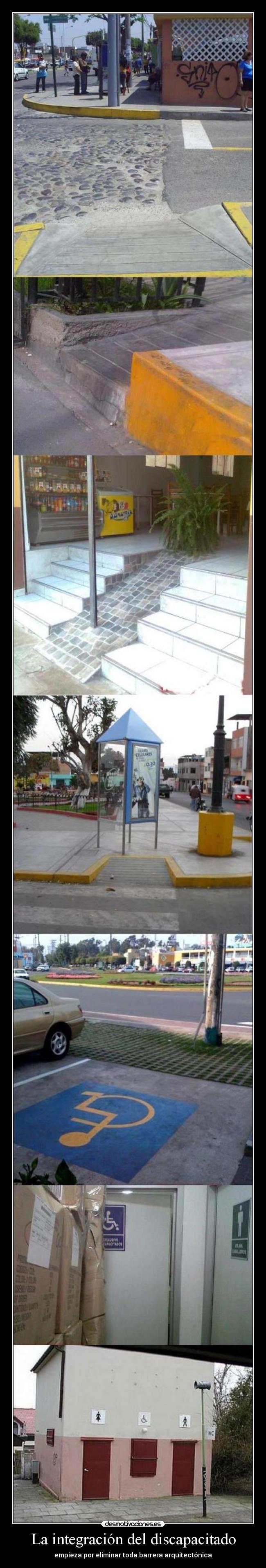 La integración del discapacitado - empieza por eliminar toda barrera arquitectónica