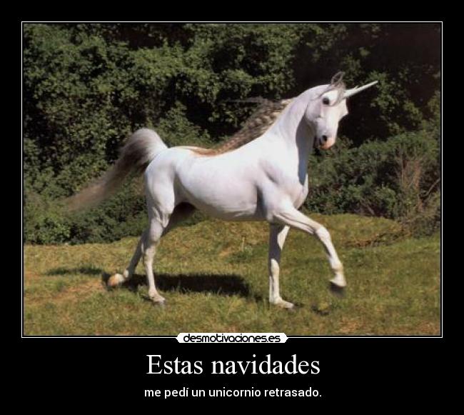 Estas navidades - me pedí un unicornio retrasado.