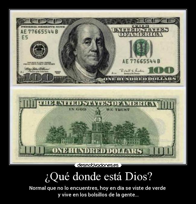 ¿Qué donde está Dios? -