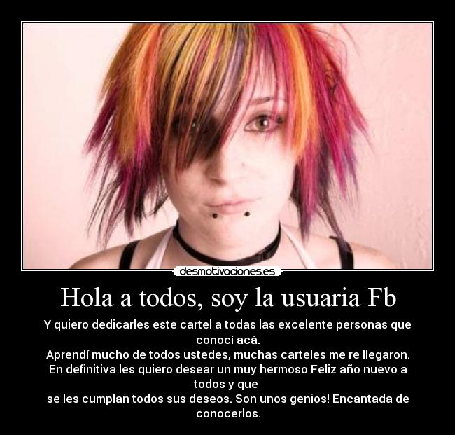 Hola a todos, soy la usuaria Fb -