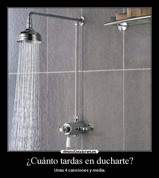 ¿Cuánto tardas en ducharte? -