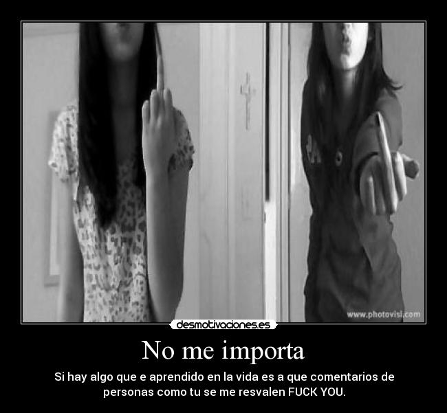 No me importa - 