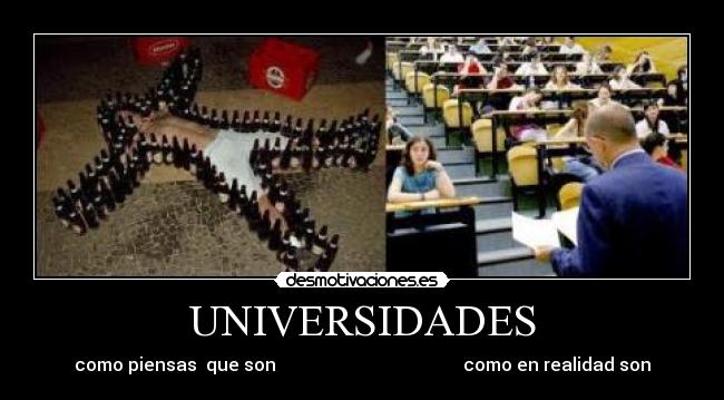 UNIVERSIDADES - como piensas que son como en realidad son