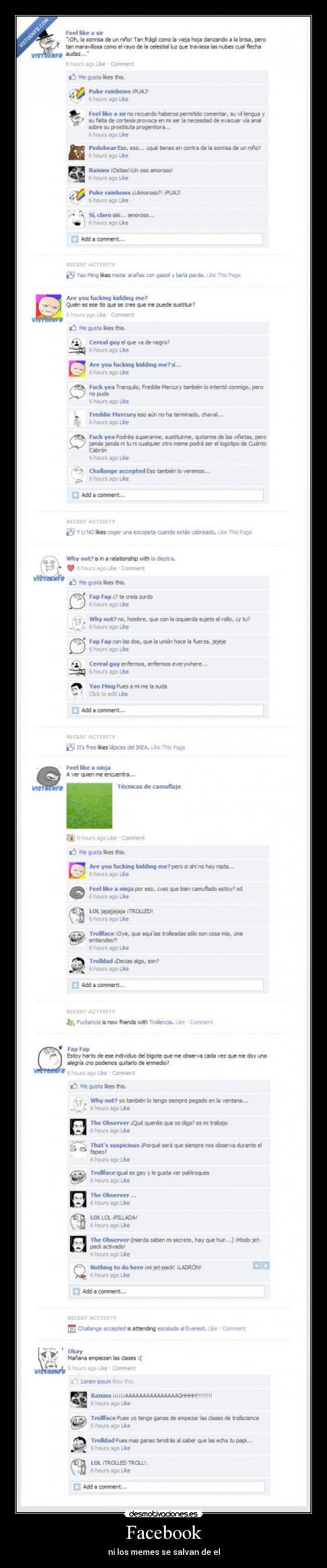 carteles facebook facebook nivel meme desmotivaciones