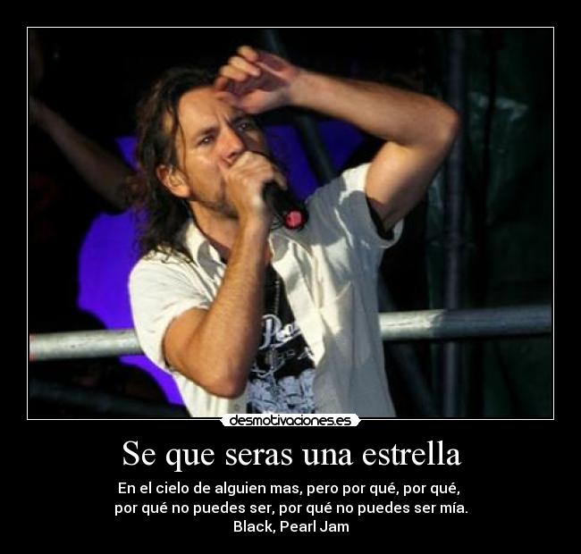 Se que seras una estrella -
