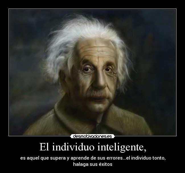 carteles inteligente tonto aprende errores supera exitos desmotivaciones