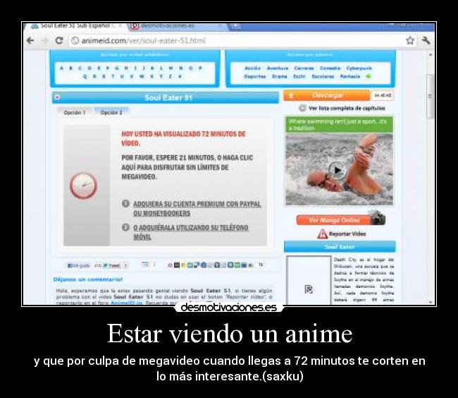 Estar viendo un anime - 