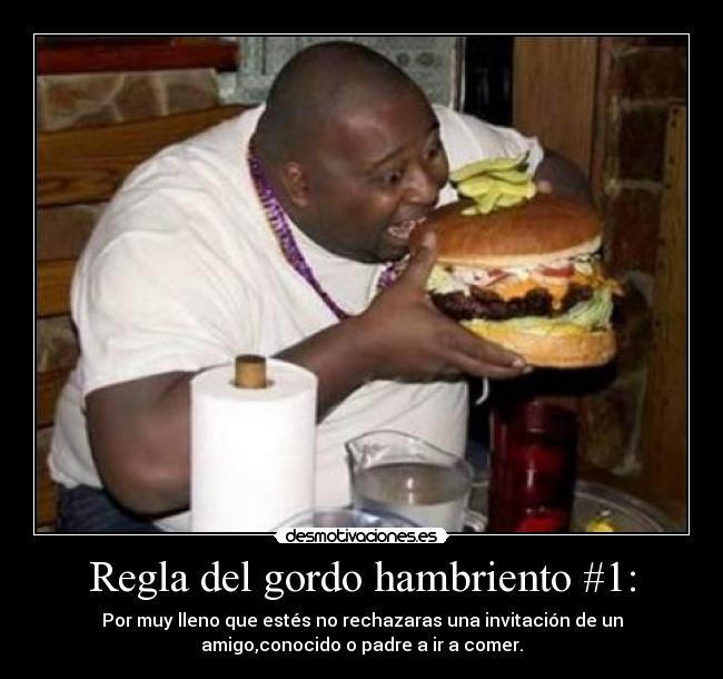 carteles reglas entre gordos desmotivaciones
