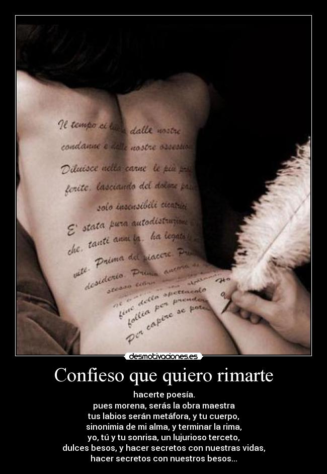 Confieso que quiero rimarte -