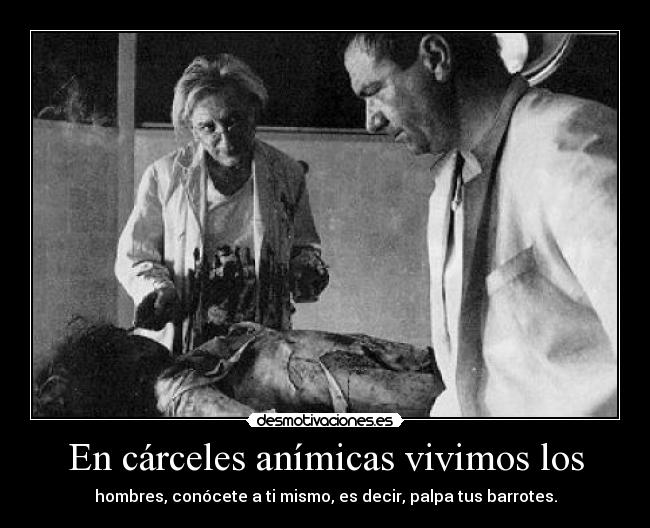 En cárceles anímicas vivimos los -