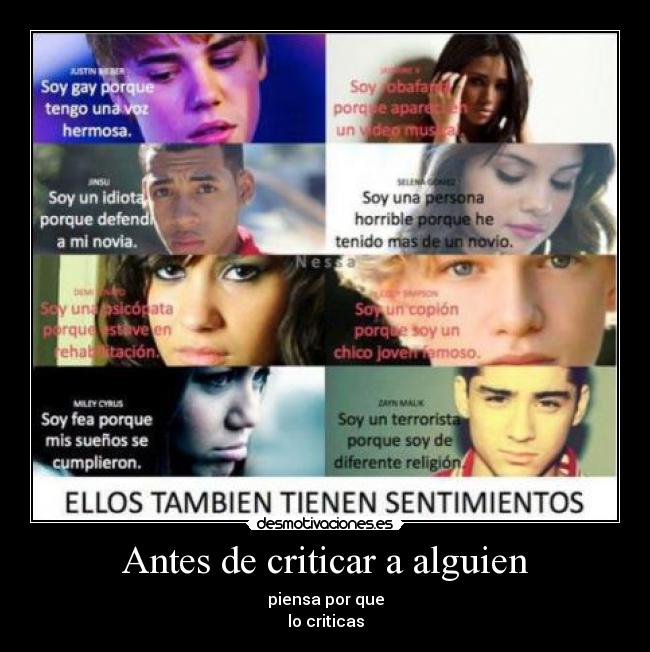 carteles demi miley selena personas bla bla bla sentimientos desmotivaciones