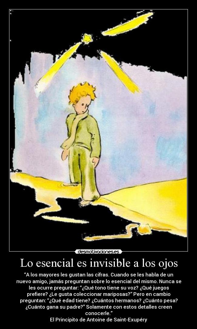 carteles esencial invisible los ojos desmotivaciones