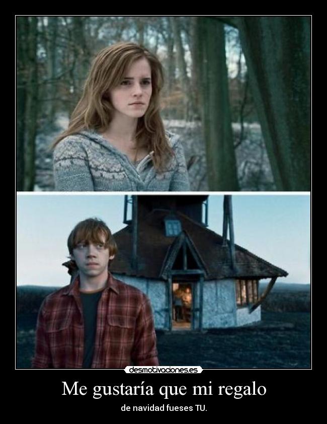 Me gustaría que mi regalo - de navidad fueses TU.