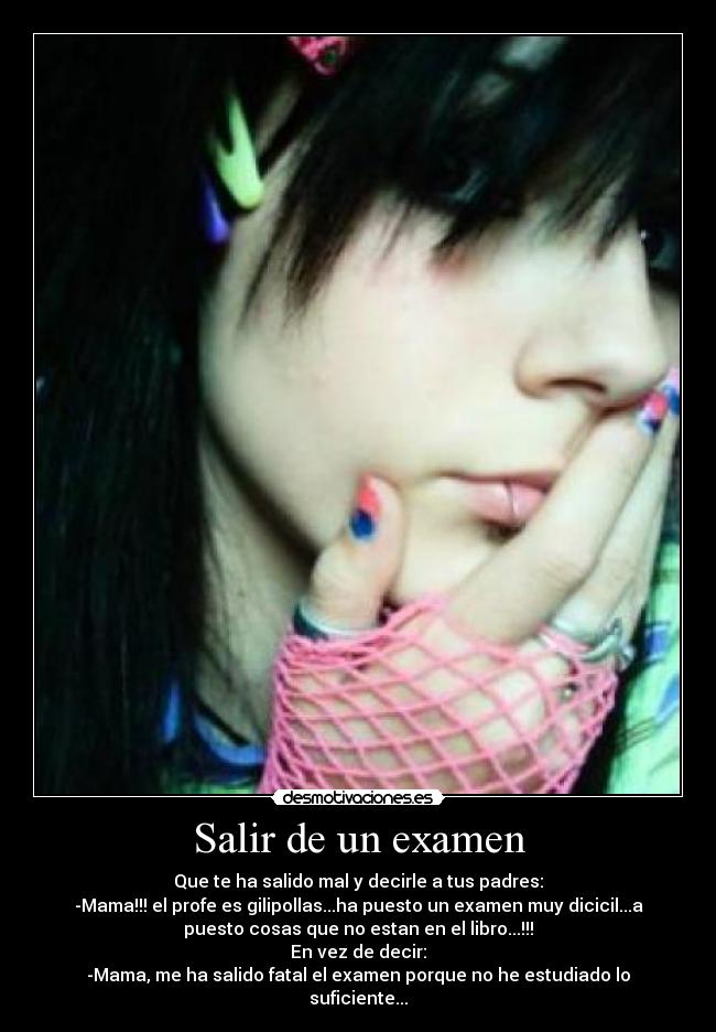 Salir de un examen -