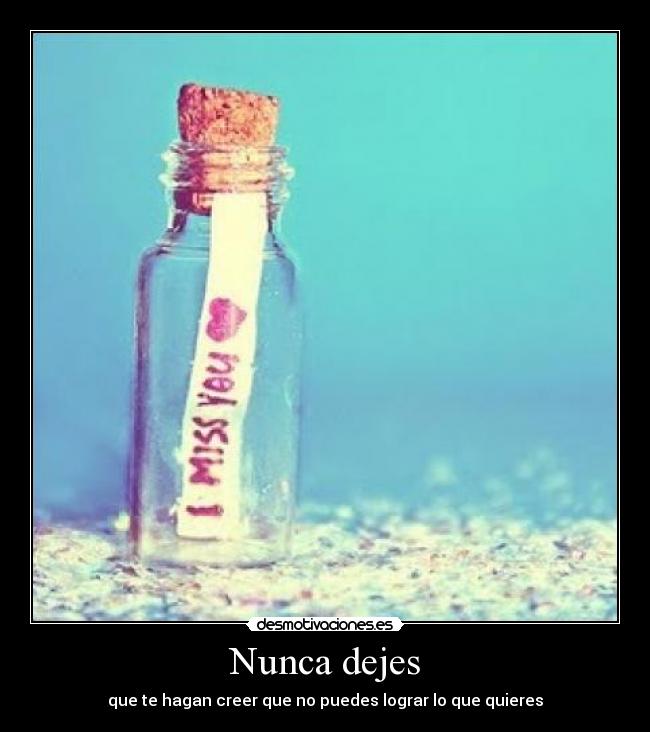 Nunca dejes -