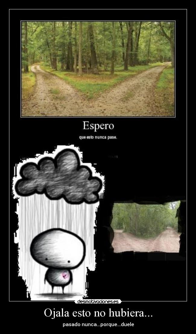 Ojala esto no hubiera... -