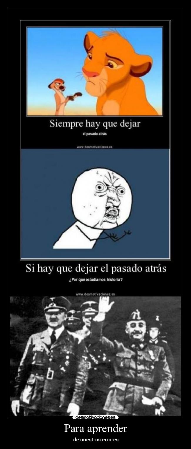 Para aprender - de nuestros errores