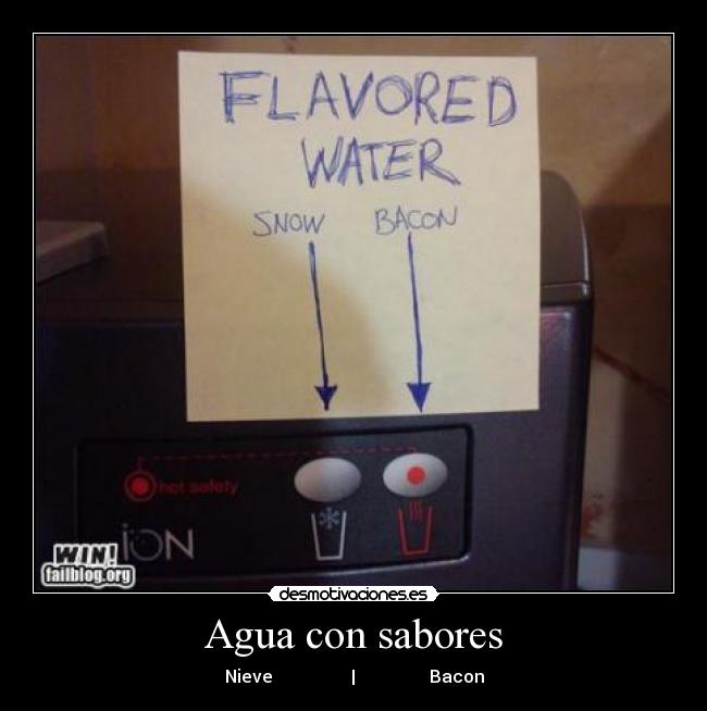 Agua con sabores - Nieve | Bacon