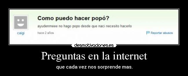Preguntas en la internet -