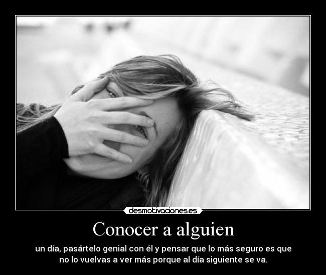 Conocer a alguien -