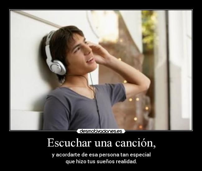 Escuchar una canción, -