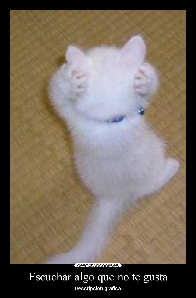Escuchar algo que no te gusta -