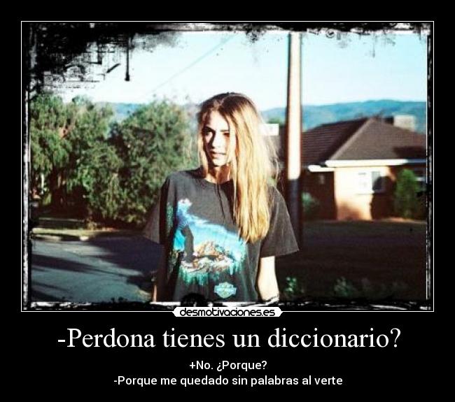 -Perdona tienes un diccionario? -