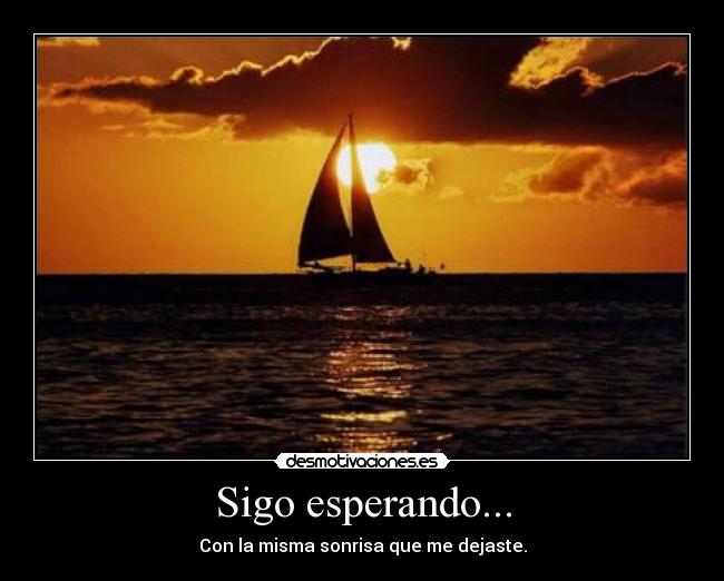 Sigo esperando... - Con la misma sonrisa que me dejaste.