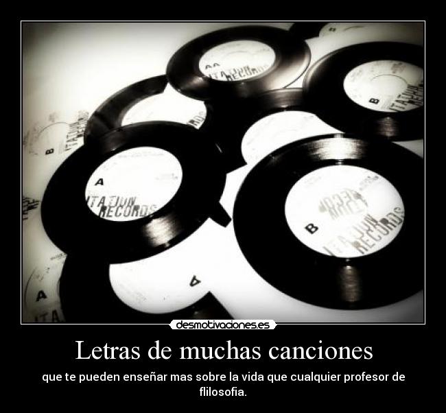 Letras de muchas canciones - 