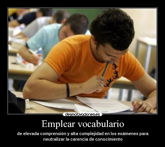 Emplear vocabulario -