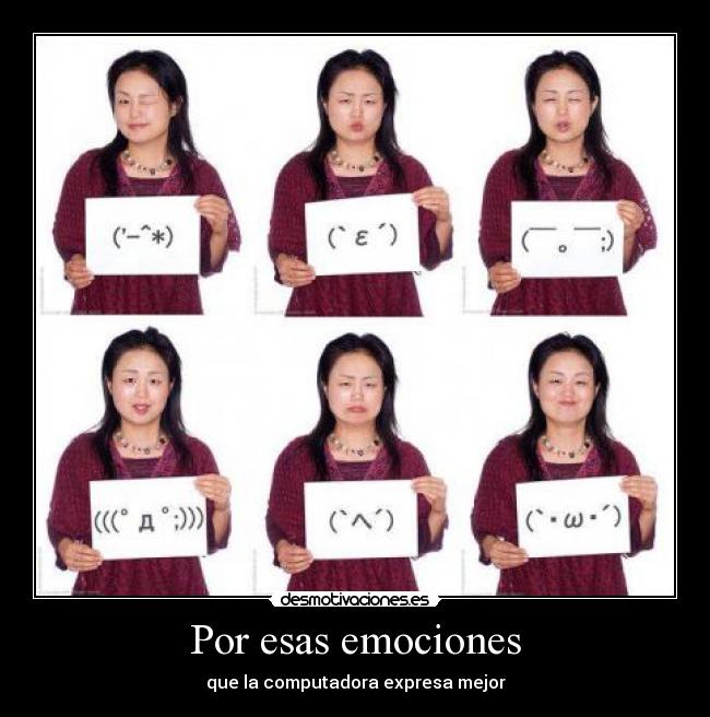 carteles emociones computadora expresion desmotivaciones