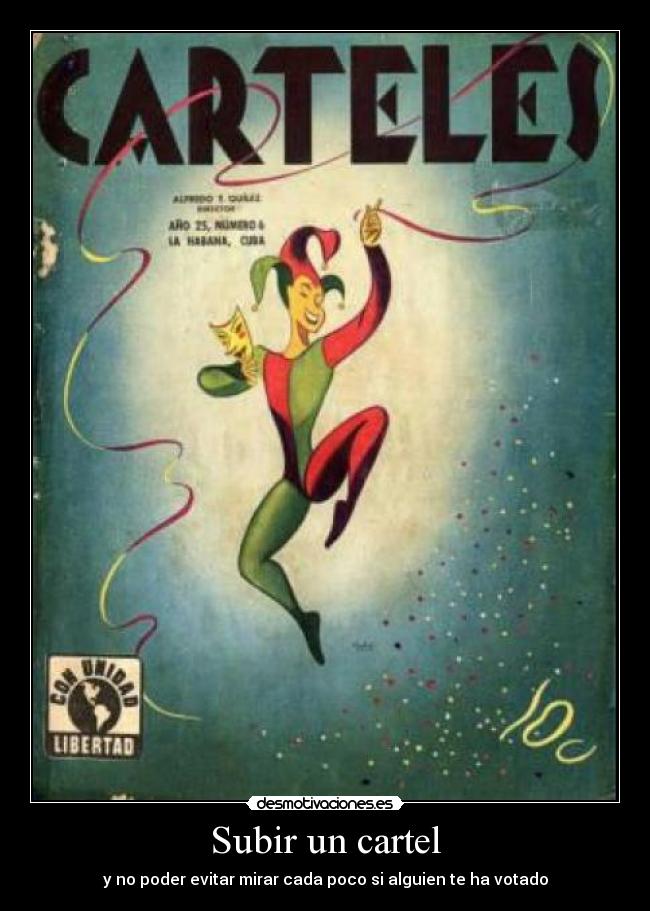 Subir un cartel -